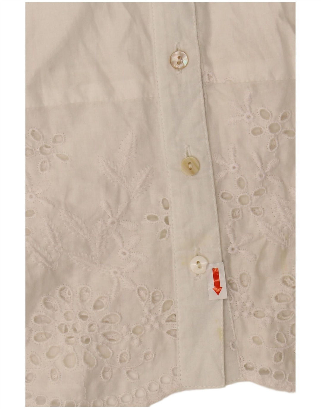 WAREHOUSE Chemisier à manches courtes pour femme UK 10 Petit Blanc Polyester