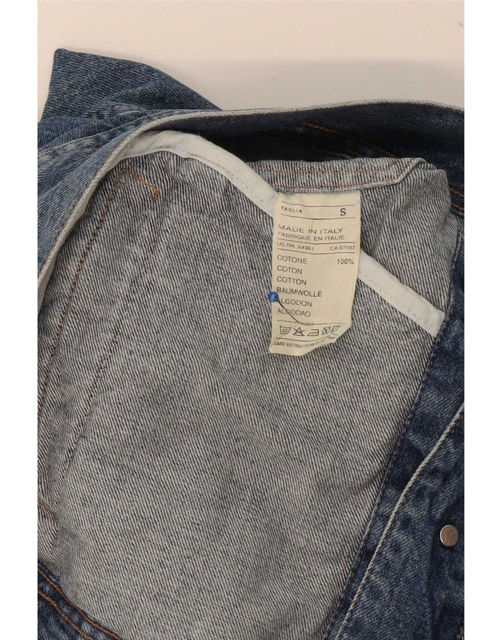 Sisley Veste en Jean Homme UK 36 Petit Bleu Coton