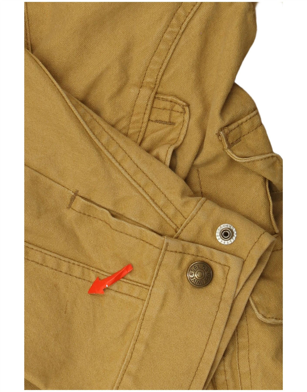 veste utilitaire homme vintage IT 50 Grand coton jaune