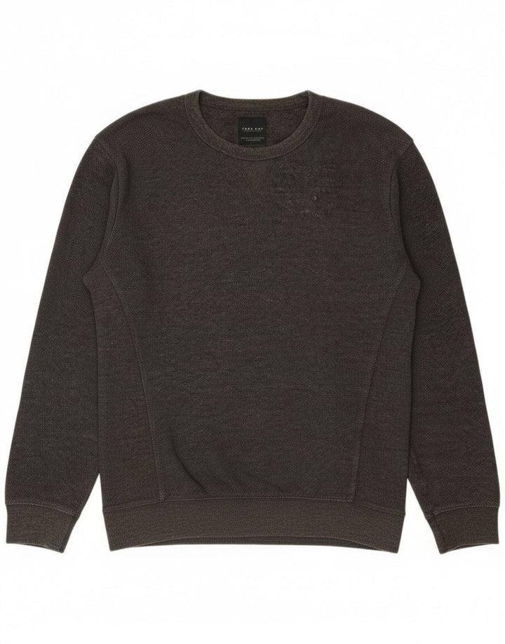 Zara Homme Sweatshirt Jumper Moyen Gris Coton
