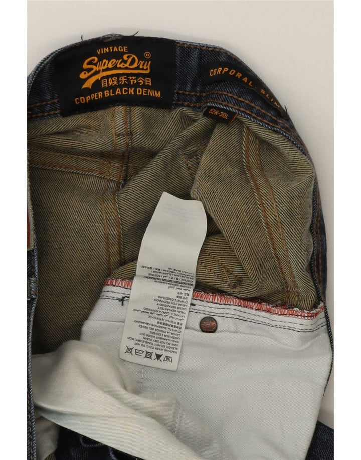Superdry Jean Slim W32 L30 Bleu Coton Homme