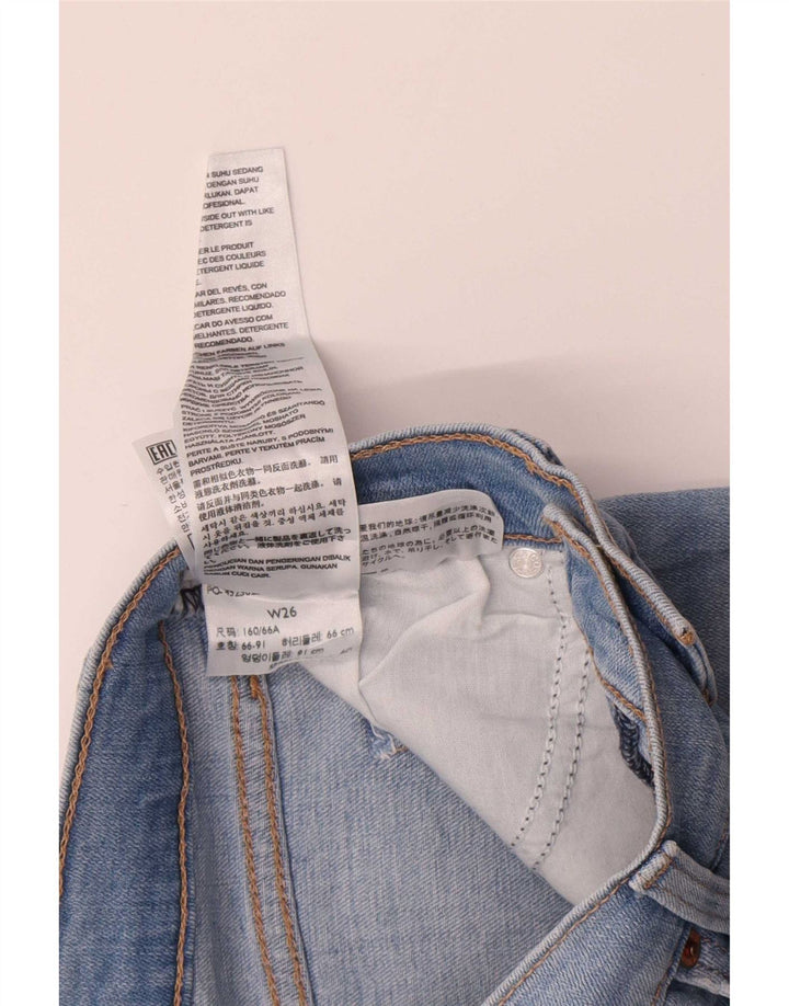 Levi's Short en Denim Déchiré Small W26 Femme Bleu Coton
