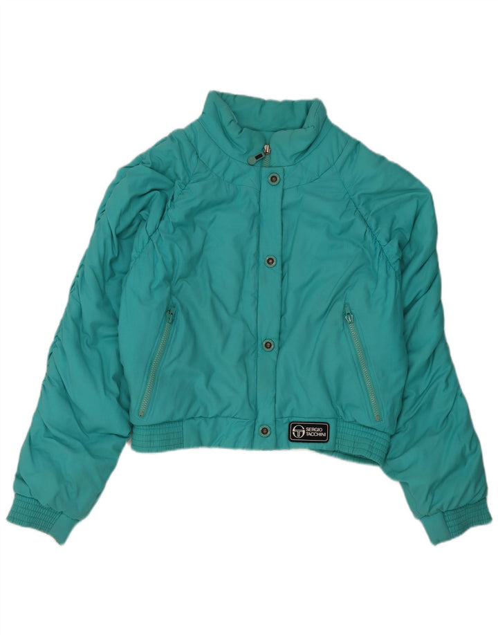Sergio Tacchini Veste matelassée courte coupe ample pour femme IT 42 Turquoise moyen