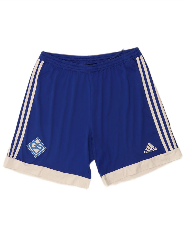Adidas Short de sport Climacool pour homme, grand bleu, polyester color block
