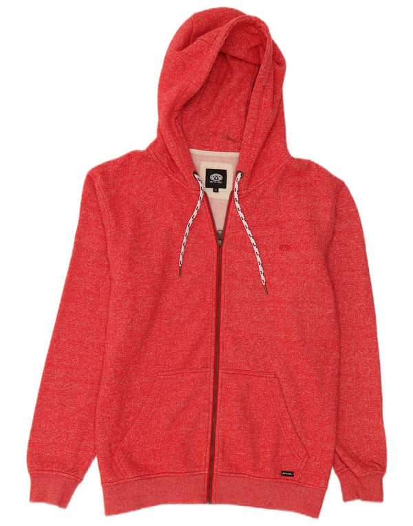 Animal Pull à capuche zippé pour homme en coton moucheté rouge moyen