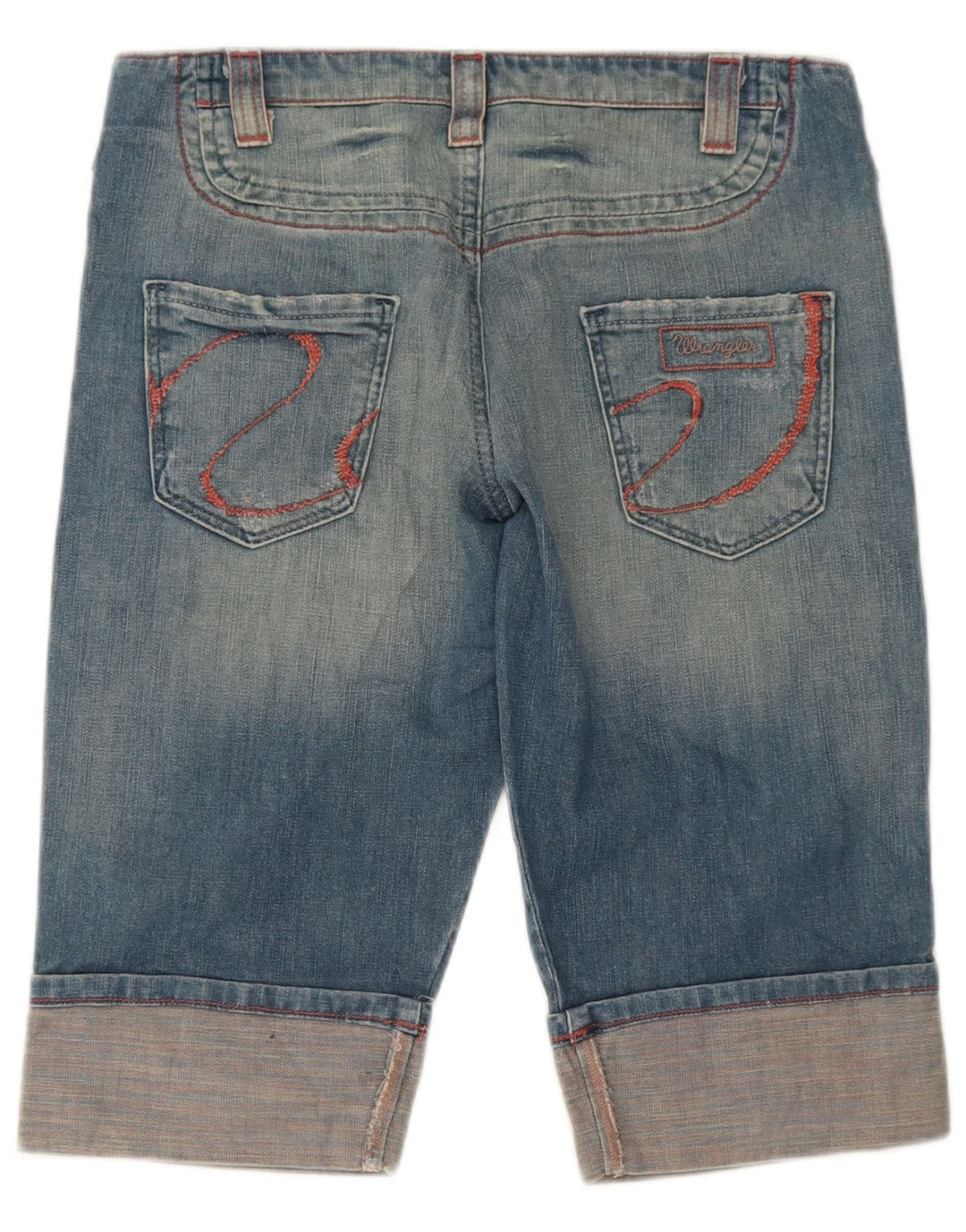 Wrangler Bermuda Denim W29 Femme Bleu Moyen Coton