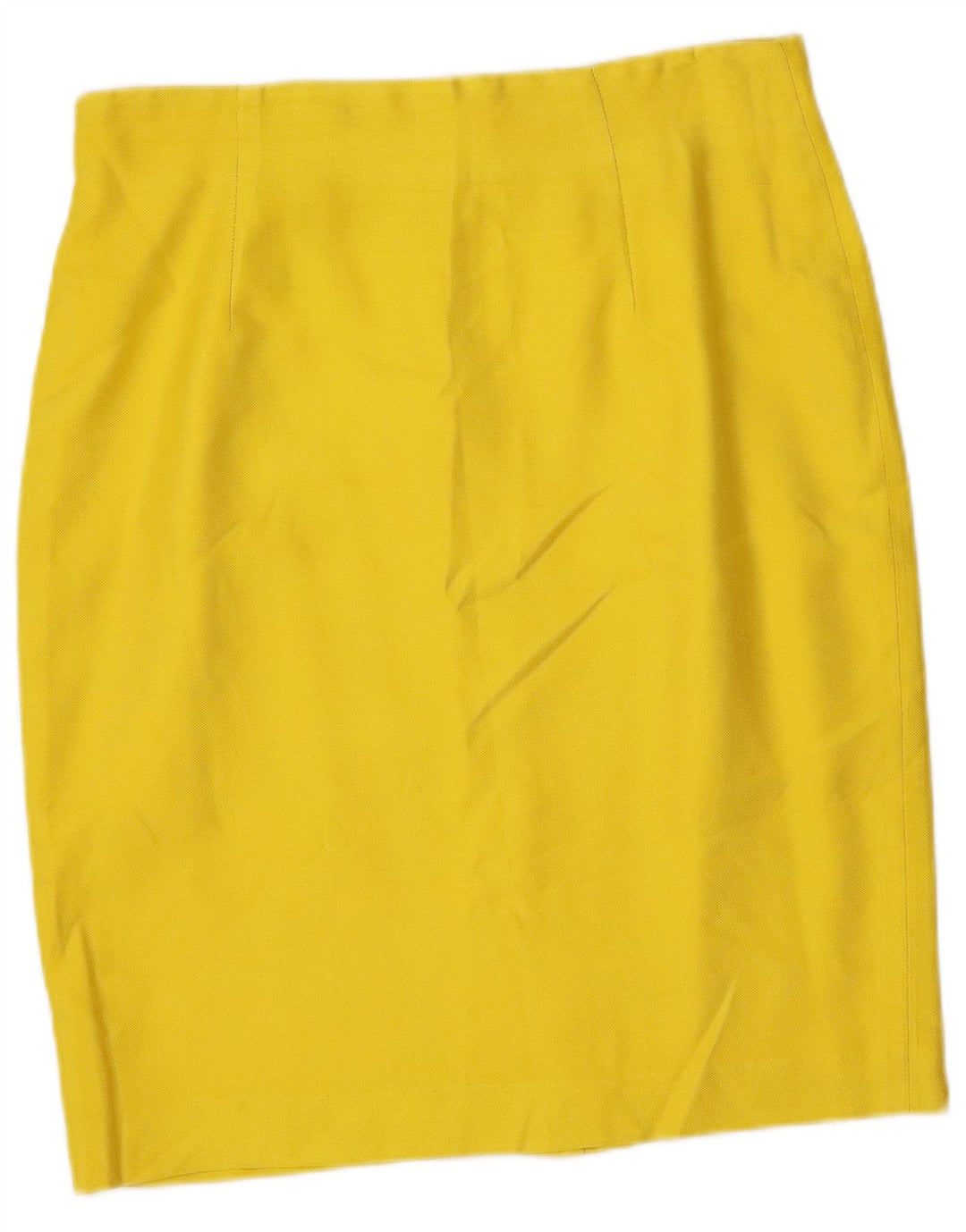 vintage Womens 4 Bouton 2 Pièces Jupe Set IT 46 Large W32 Soie Jaune