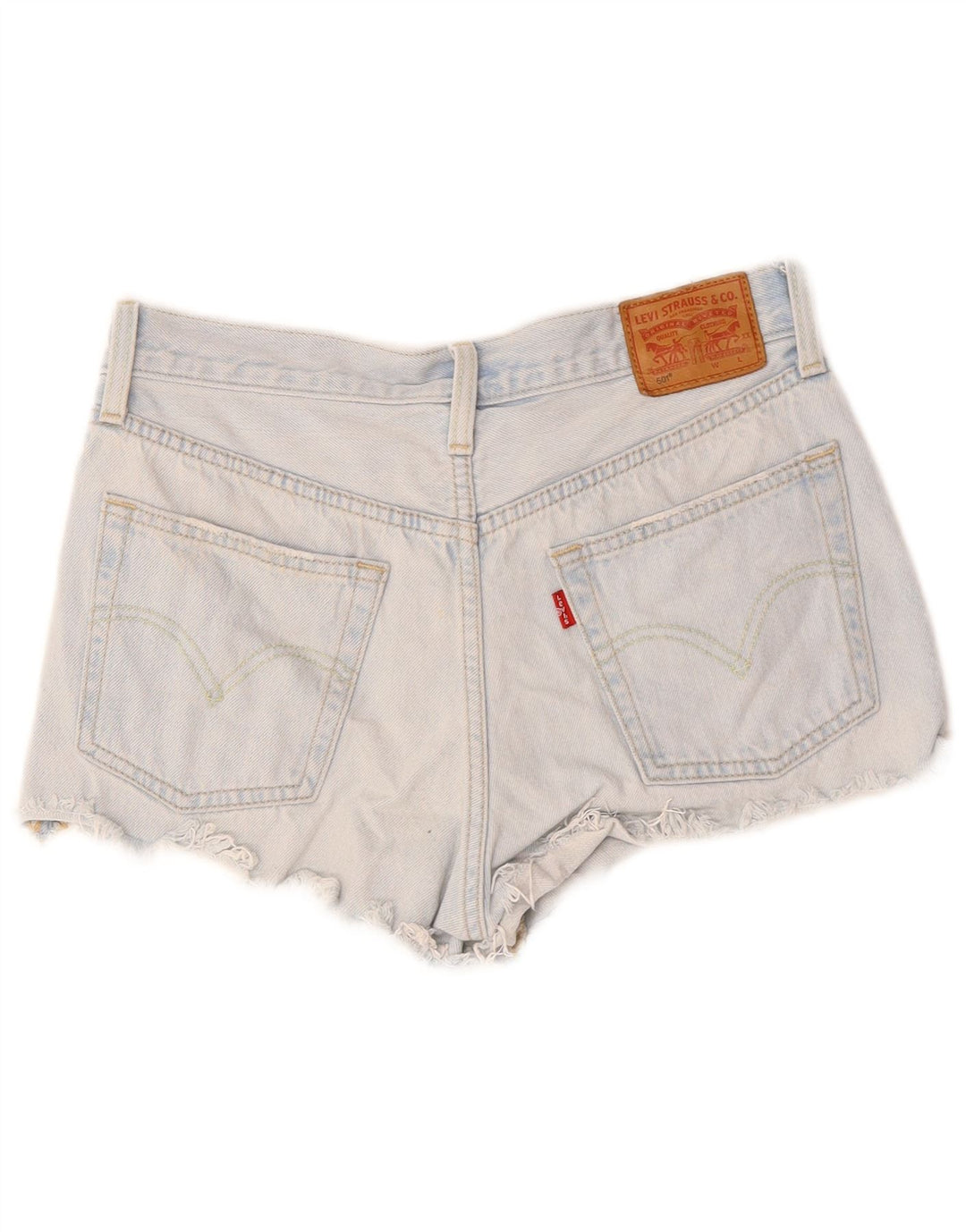 LEVI'S Short en Jean 501 Femme W27 Petit Bleu Coton