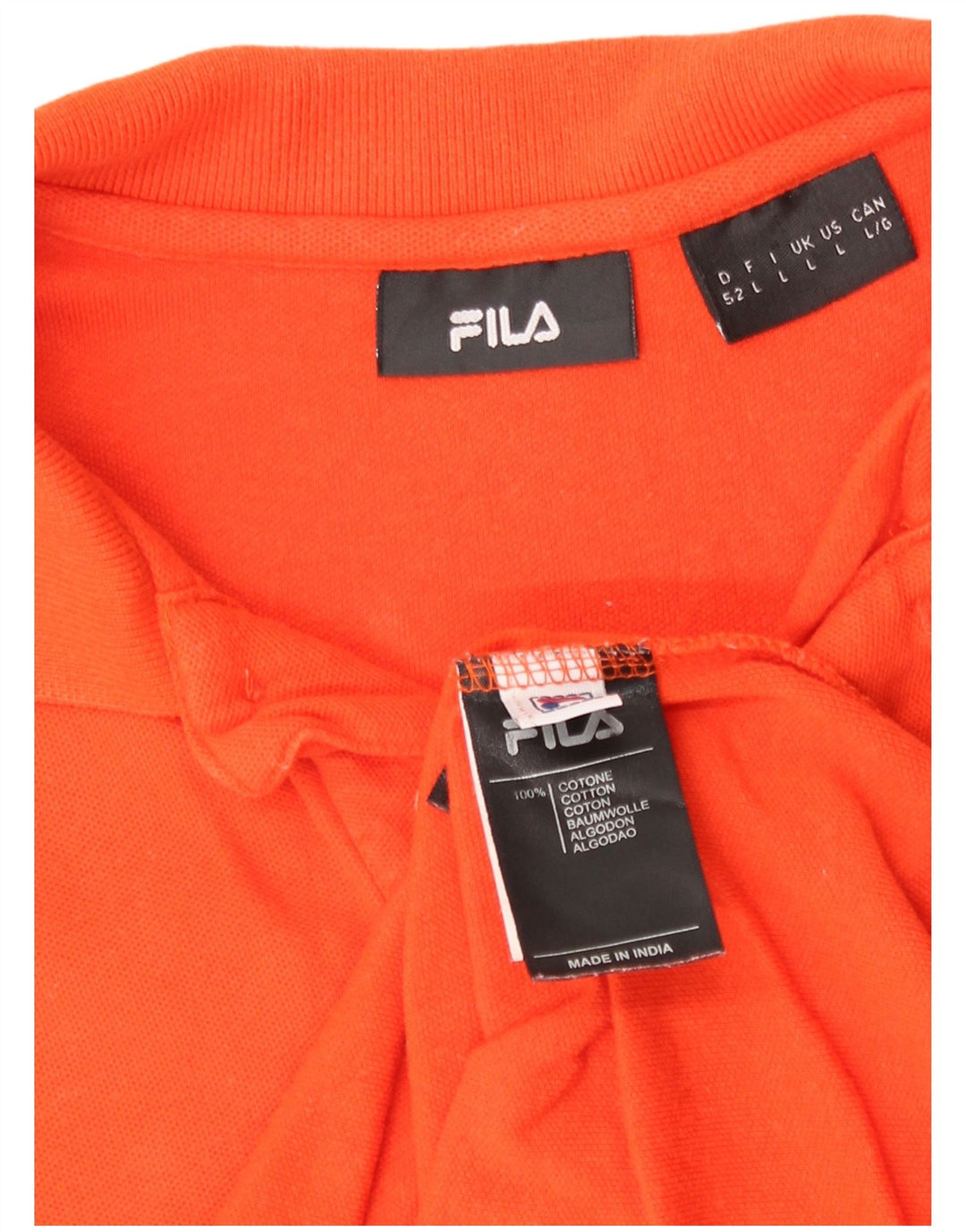 Fila Polo Homme Grand Orange Coton