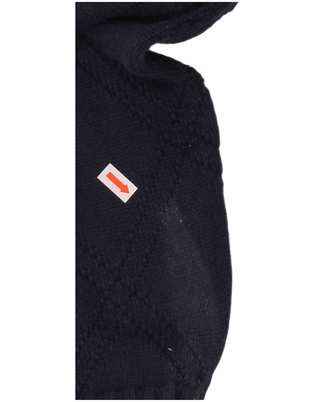 IZOD Mens Crew Neck Jumper Sweater Medium Navy Blue Argyle/Diamond