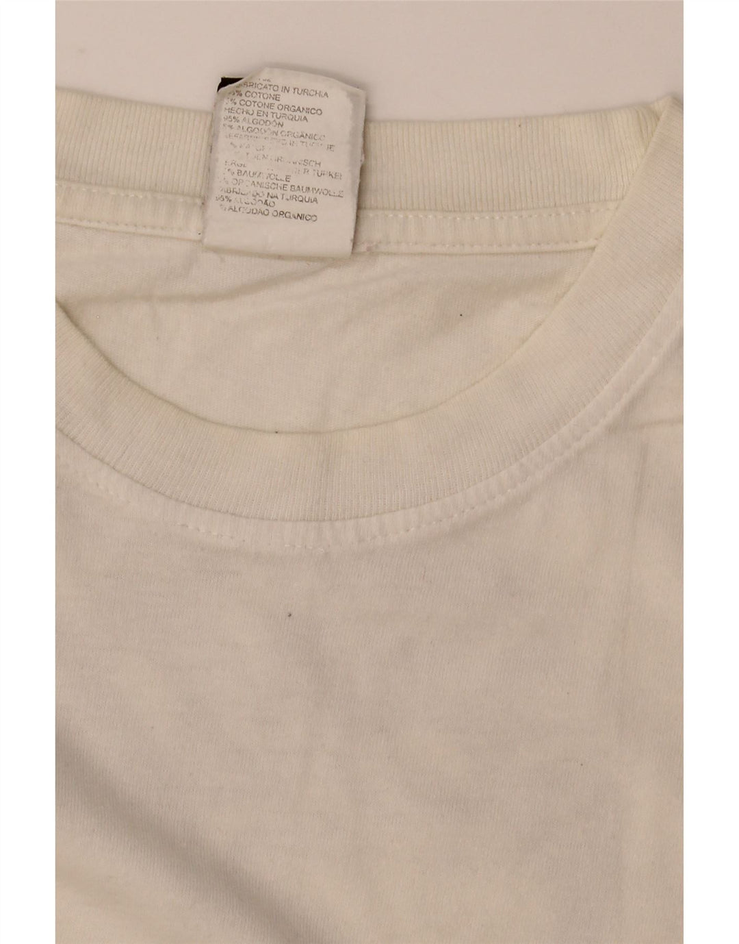 Timberland T-Shirt Graphique Homme Blanc Moyen Coton