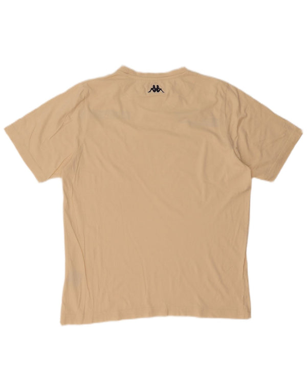 Kappa T-Shirt Graphique Homme Beige Moyen Coton
