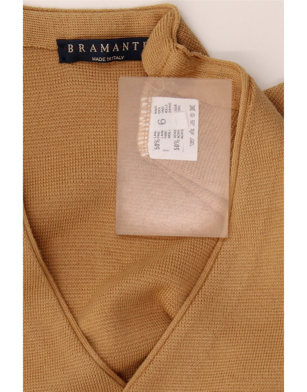 Bramante Gilet Homme Laine Beige Moyen