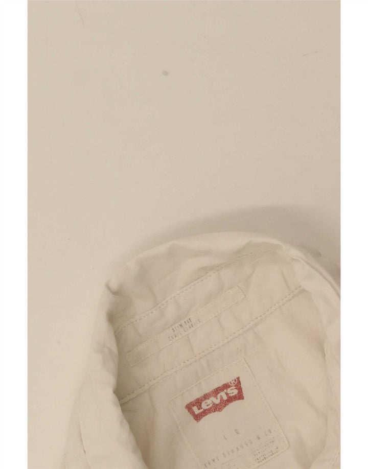 Levi's Chemise Slim Fit à Manches Courtes Homme Blanc Cassé