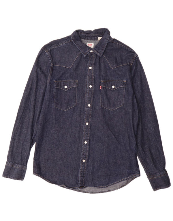 Levi's Chemise en Jean Coupe Standard Homme Bleu Moyen Classique