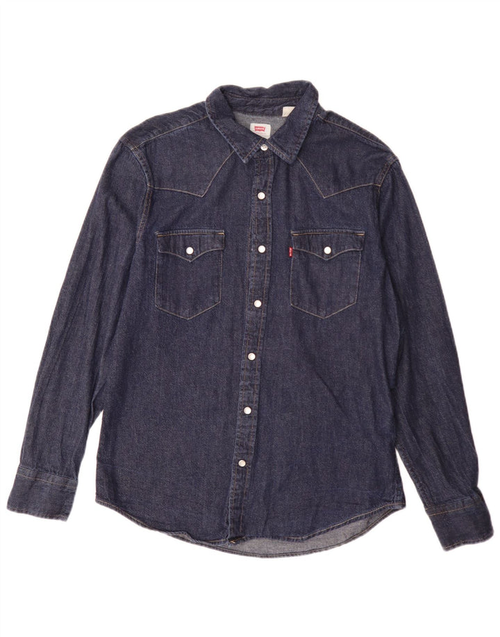Levi's Chemise en Jean Coupe Standard Homme Bleu Moyen Classique