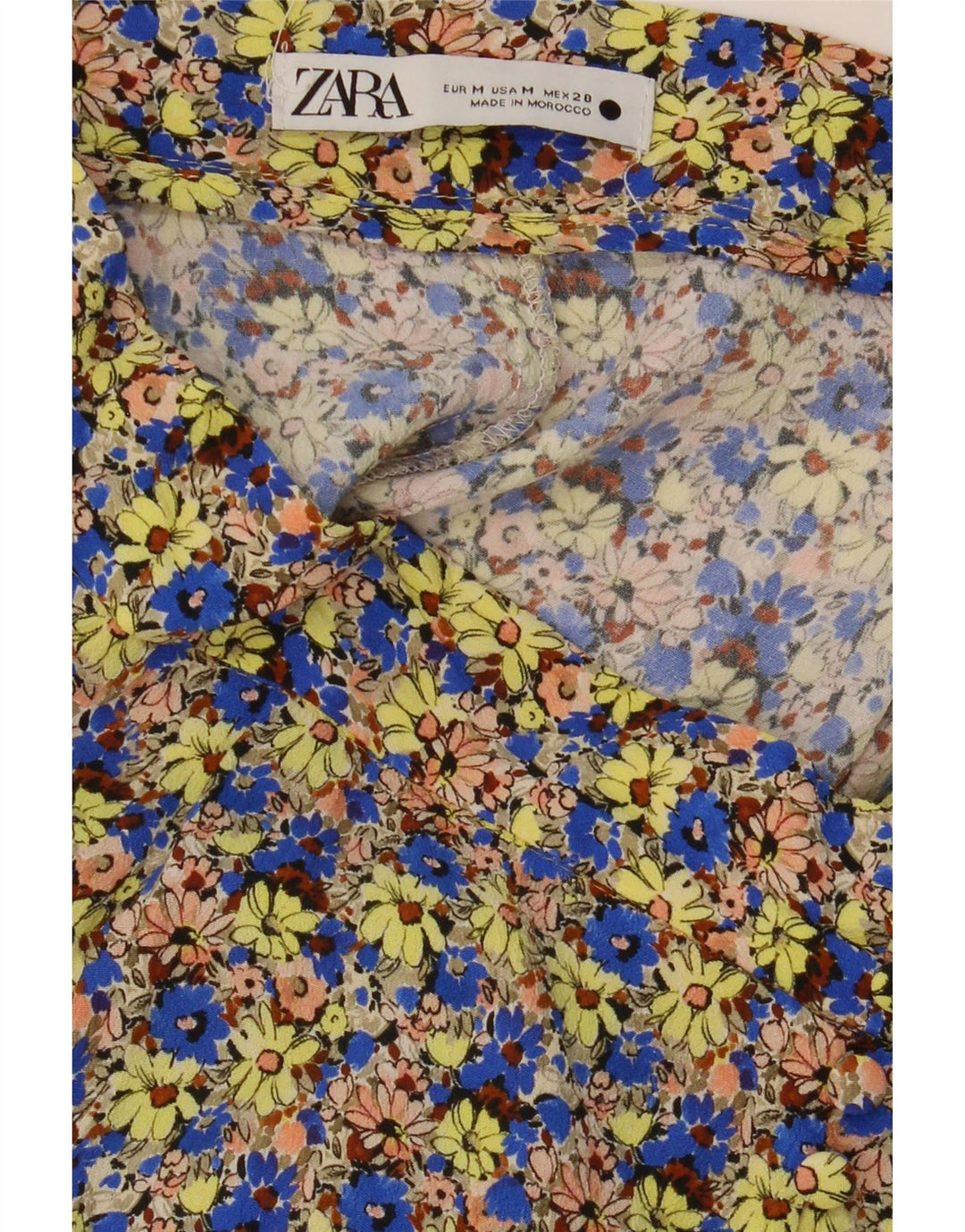 Zara Femme Jupe Maxi Moyenne W29 Multicolore Floral