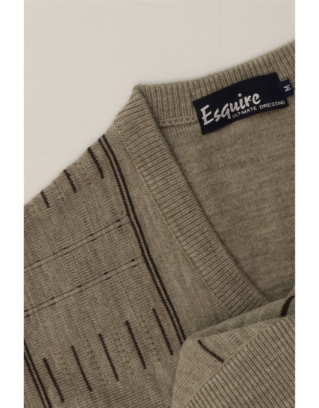 vintage Mens Vest Débardeur Gris Moyen Géométrique