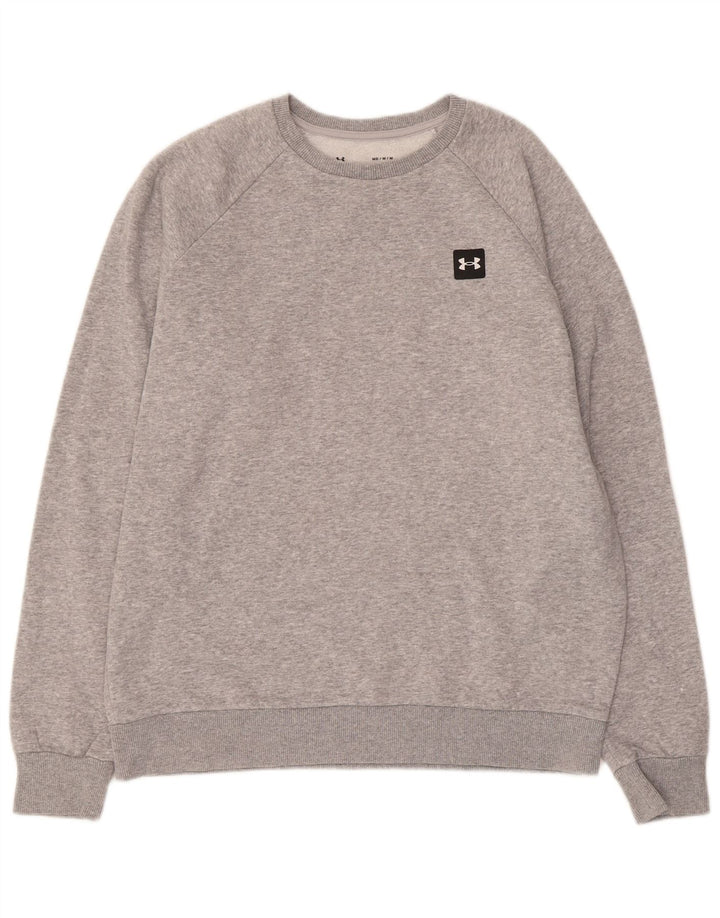 UNDER ARMOUR Sweat Cold Gear Sweatshirt Homme Gris Moyen Moucheté Coton