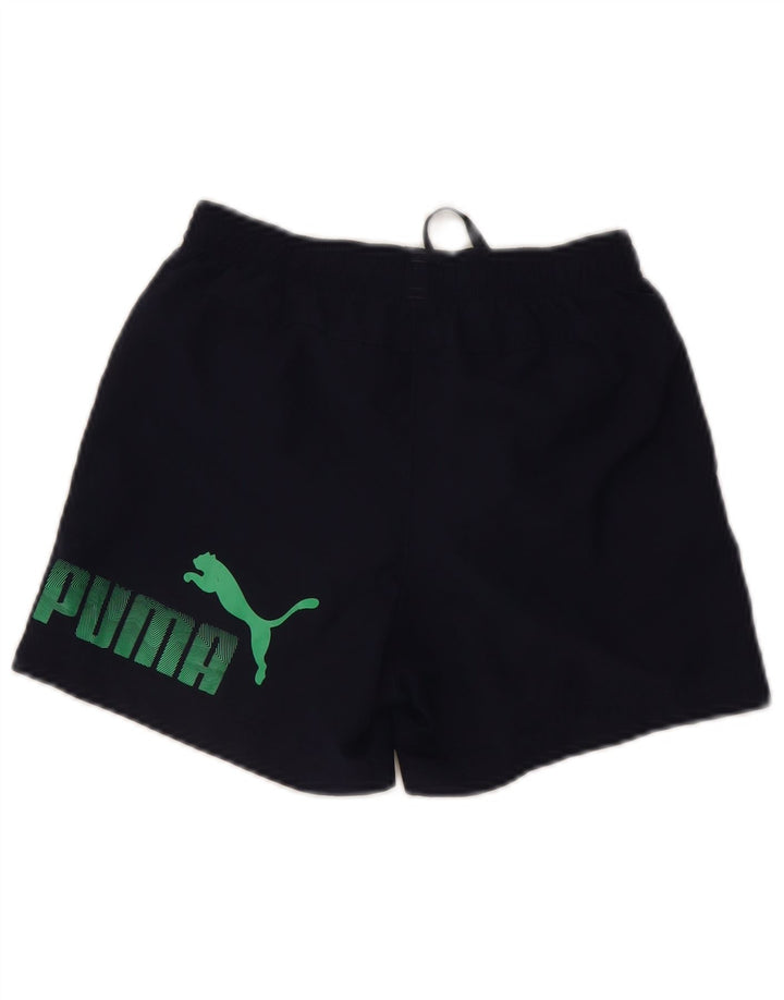 Puma Short de Sport Garçon 11-12 ans Bleu Marine Polyester