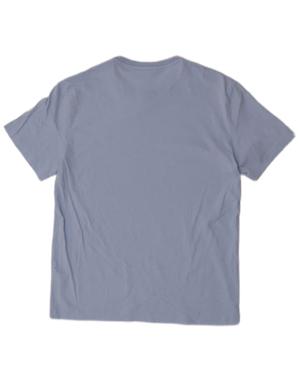 Lacoste T-shirt coupe régulière pour homme, taille 4, bleu moyen, coton