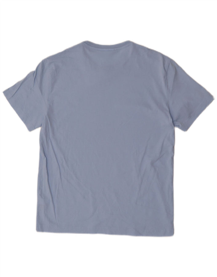 Lacoste T-shirt coupe régulière pour homme, taille 4, bleu moyen, coton