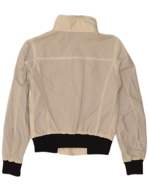 Refrigiwear Cruz Bomber Jacket UK 14 Large Blanc Colorblock Nylon