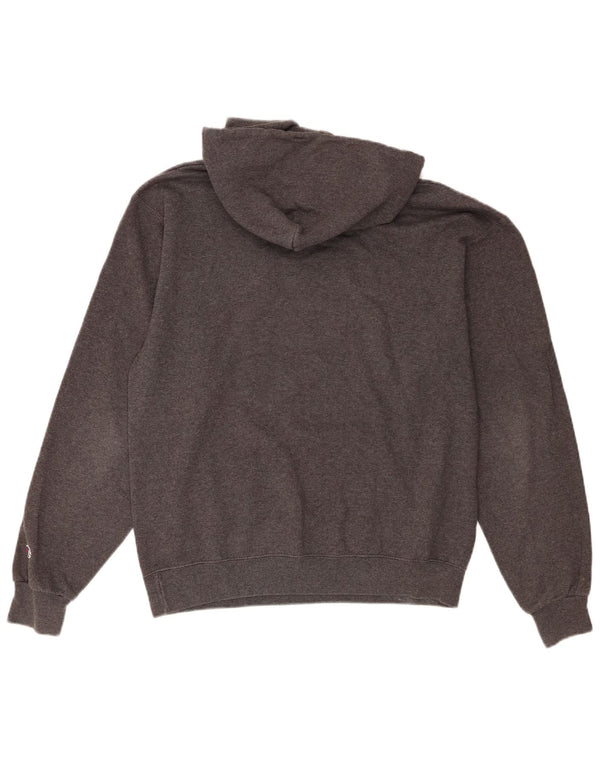 Champion Mens Boston University Graphic Hoodie Jumper Medium Grey Flecked