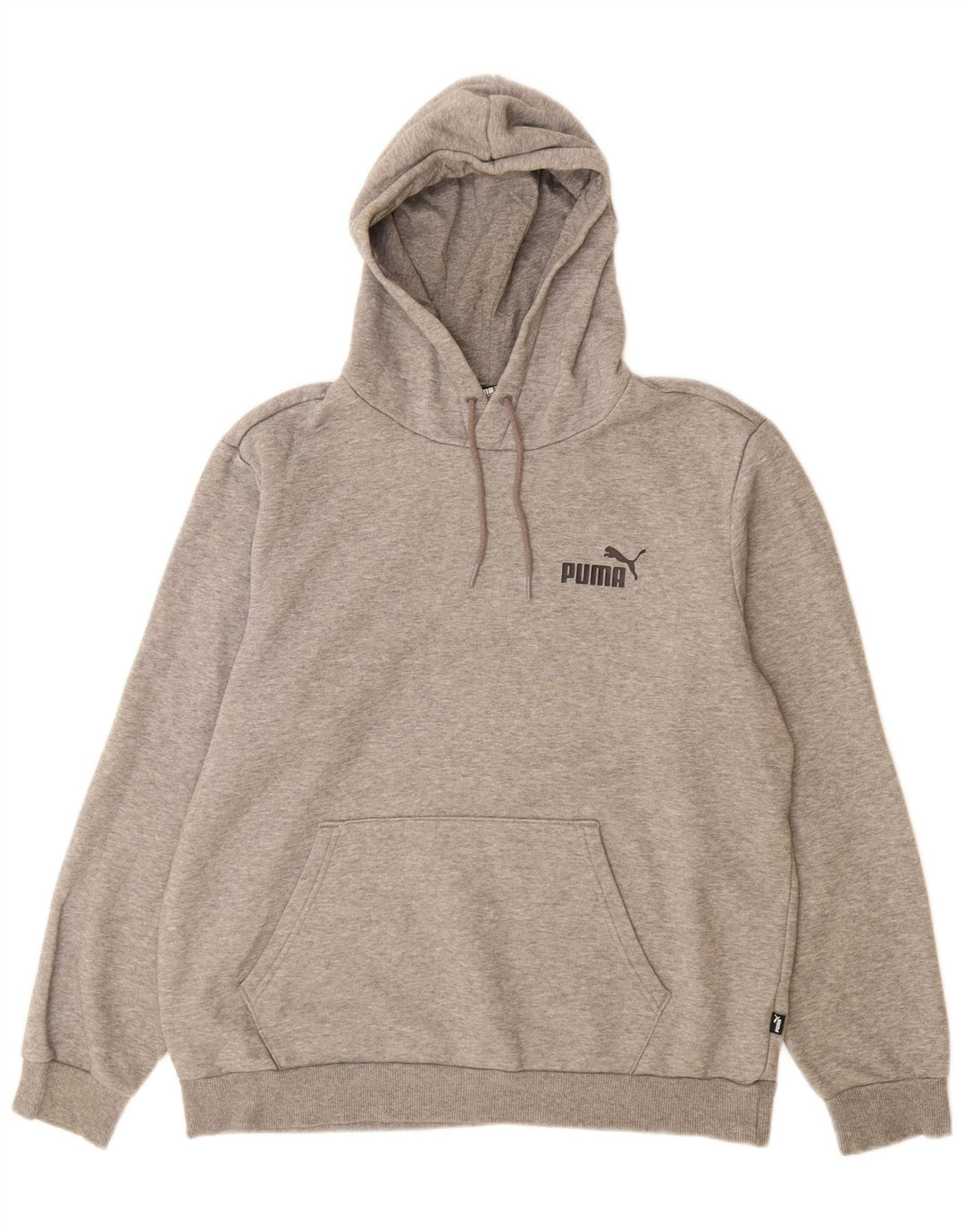 Puma Pull à Capuche Homme Gris Moyen Moucheté Coton