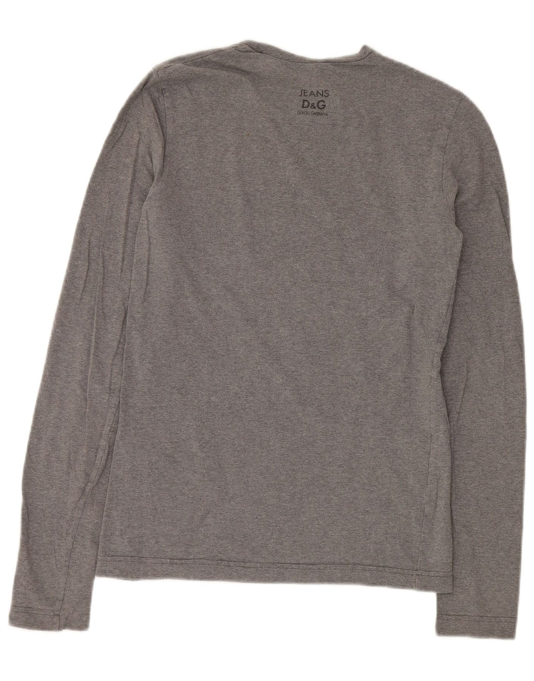 Dolce & Gabbana Haut à manches longues pour femme UK 12 Coton gris moyen