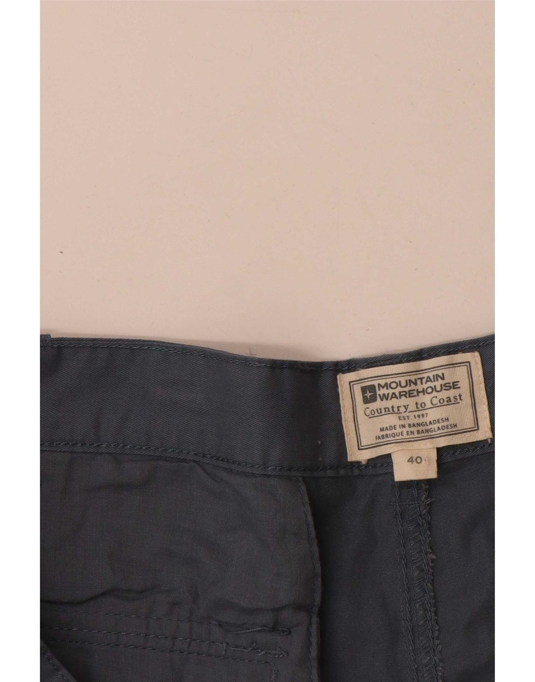 Mountain Warehouse Short Cargo Homme W40 XL Bleu Coton