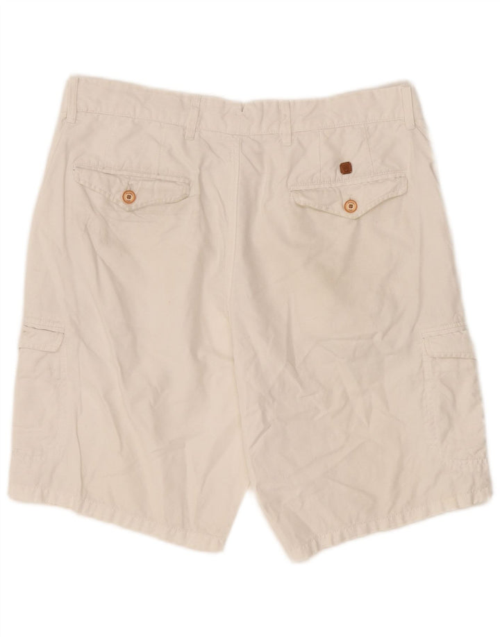 Massimo Dutti Short cargo pour homme EU 42 Large W32 Blanc
