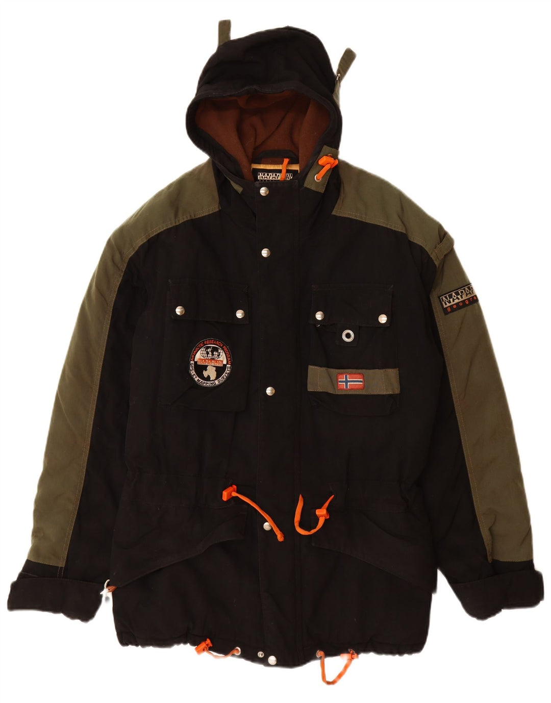 NAPAPIJRI Veste coupe-vent à capuche pour homme UK 38 Medium Noir Polyamide