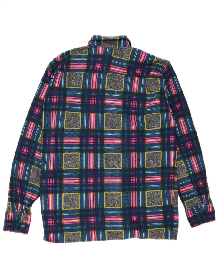 Chemise polaire vintage pour homme en polyester géométrique multicolore moyen