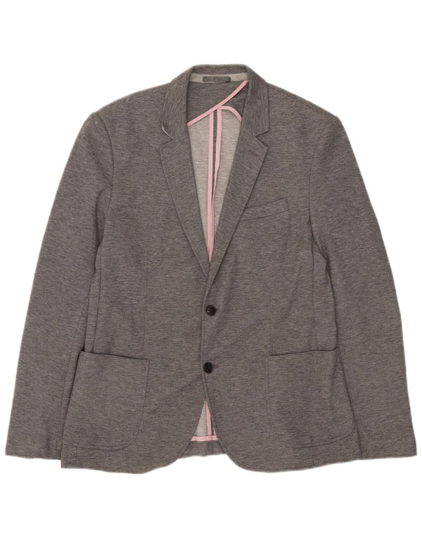 Zara Veste Blazer 2 Boutons Homme EU 54 XL Gris Polyester