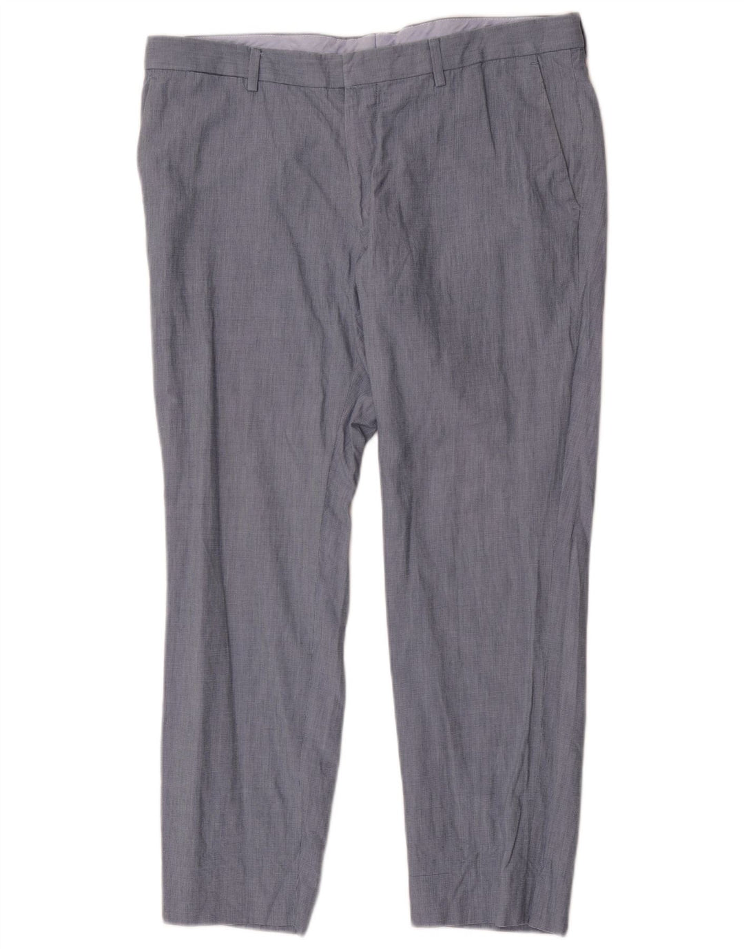 Lacoste Pantalon de costume slim homme W36 L28 Bleu Coton
