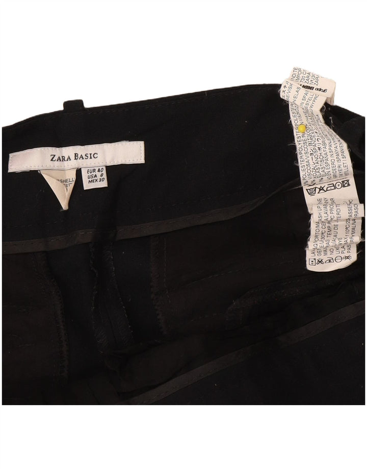 Zara Pantalon Chino Bootcut Femme EU 40 Moyen W30 L28 Noir Polyester