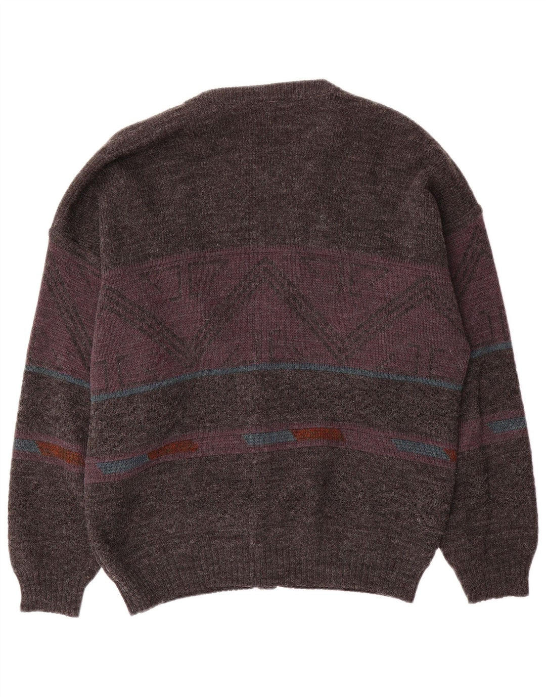 Angelo Litrico Pull Cardigan Homme EU 48/50 Gris Moyen Acrylique Géométrique