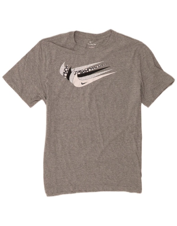 Nike T-shirt graphique pour homme en coton moucheté Gris Taille L