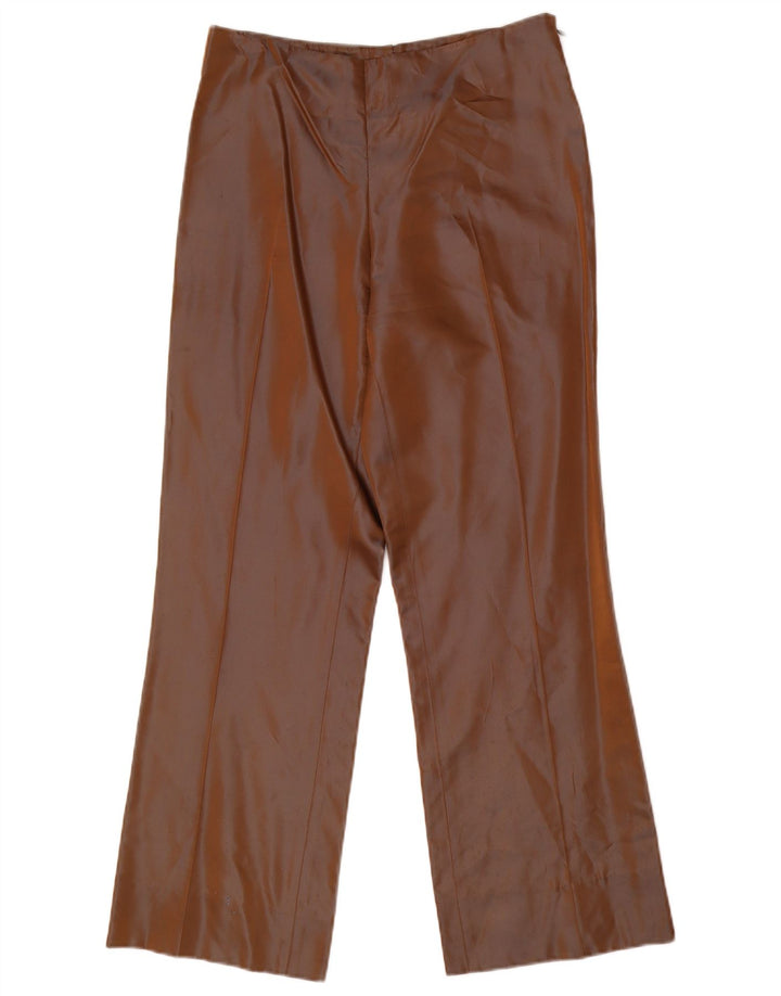 LA PERLA Pantalon décontracté droit Marvel pour femme IT 44 Medium W28 L28 Marron