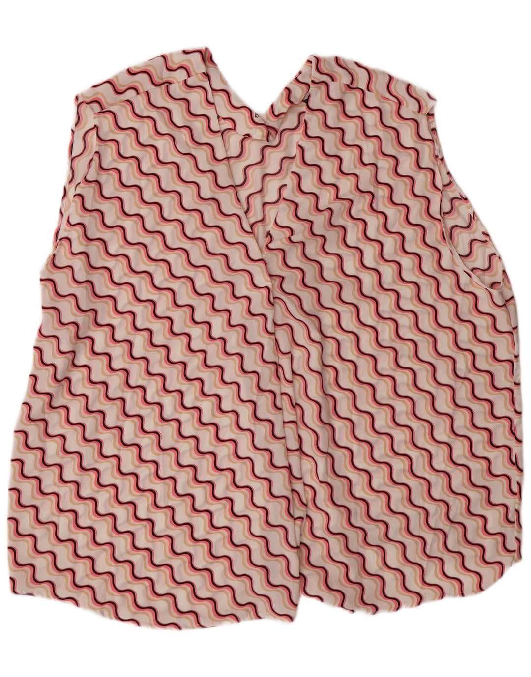 MARKS & SPENCER Chemisier sans manches pour femme UK 24 4XL Chevron rose