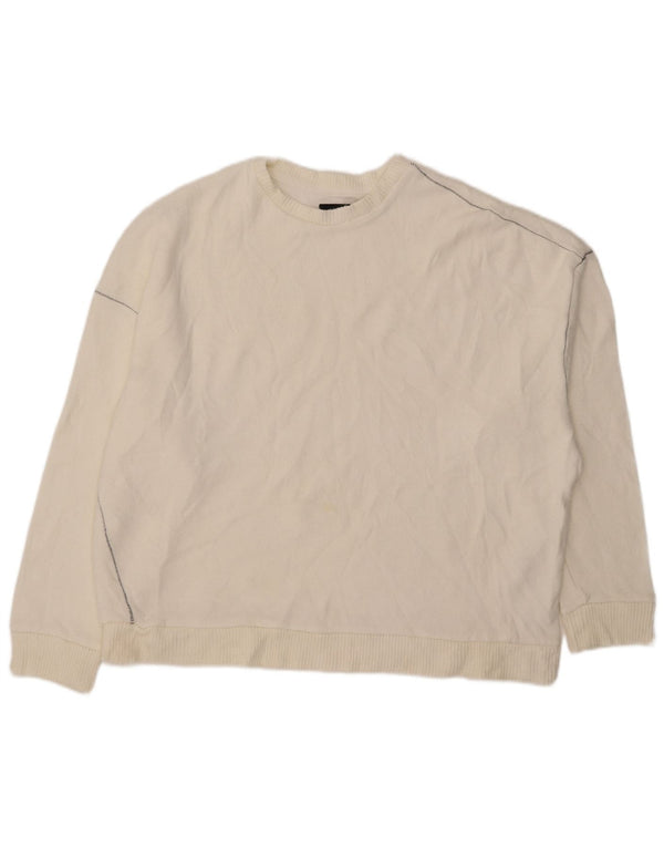 All Saints Haut à manches longues pour hommes, grand acrylique blanc