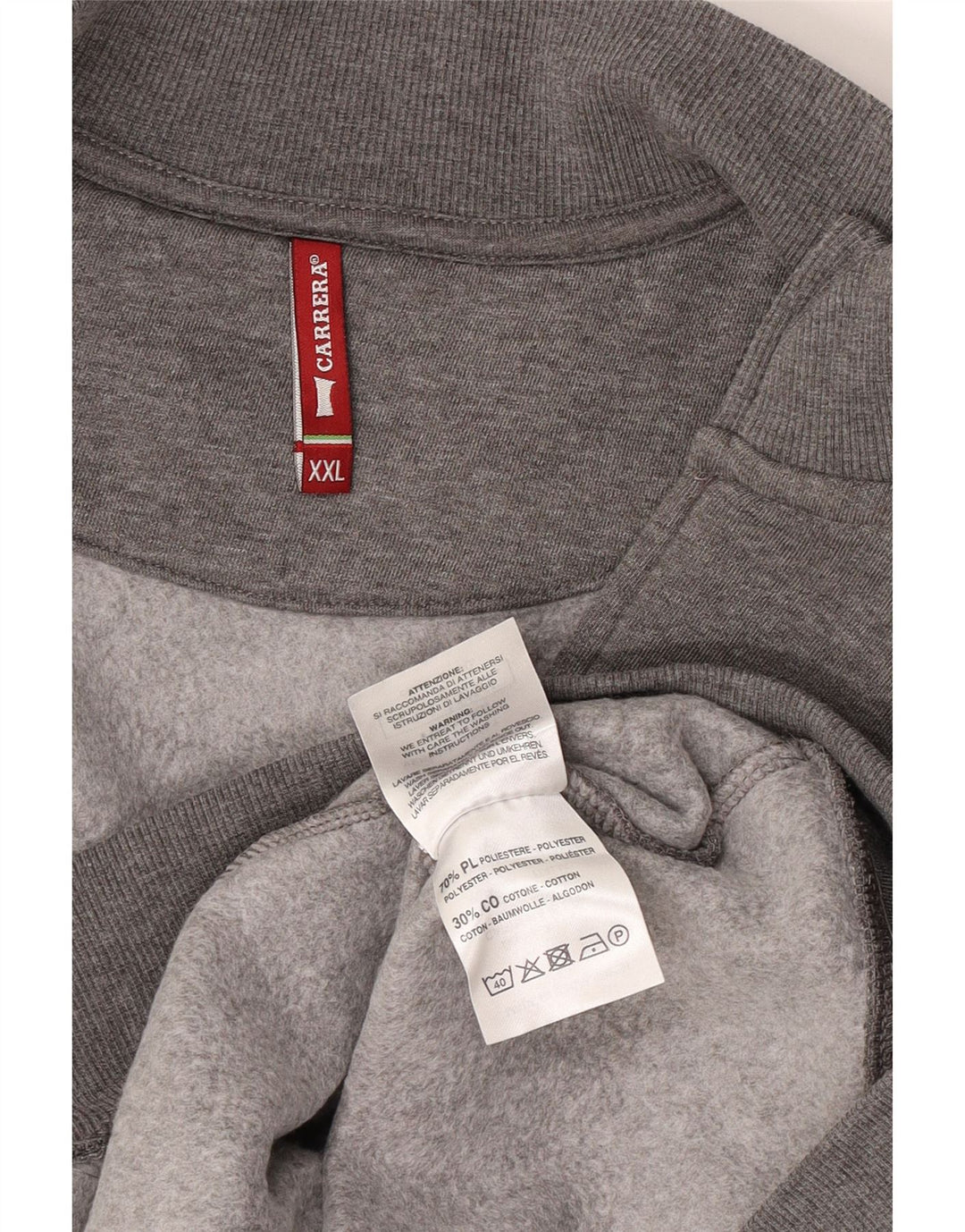 Carrera Hommes Survêtement Top Veste 2XL Gris Polyester