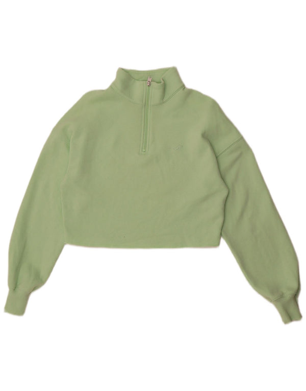 Hollister Sweat-shirt court surdimensionné pour femme UK 10 Petit Vert