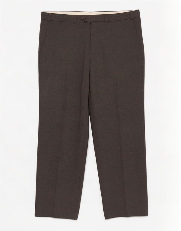 Marks & Spencer Pantalon de Costume Droit Homme W36 L29 Gris Polyester