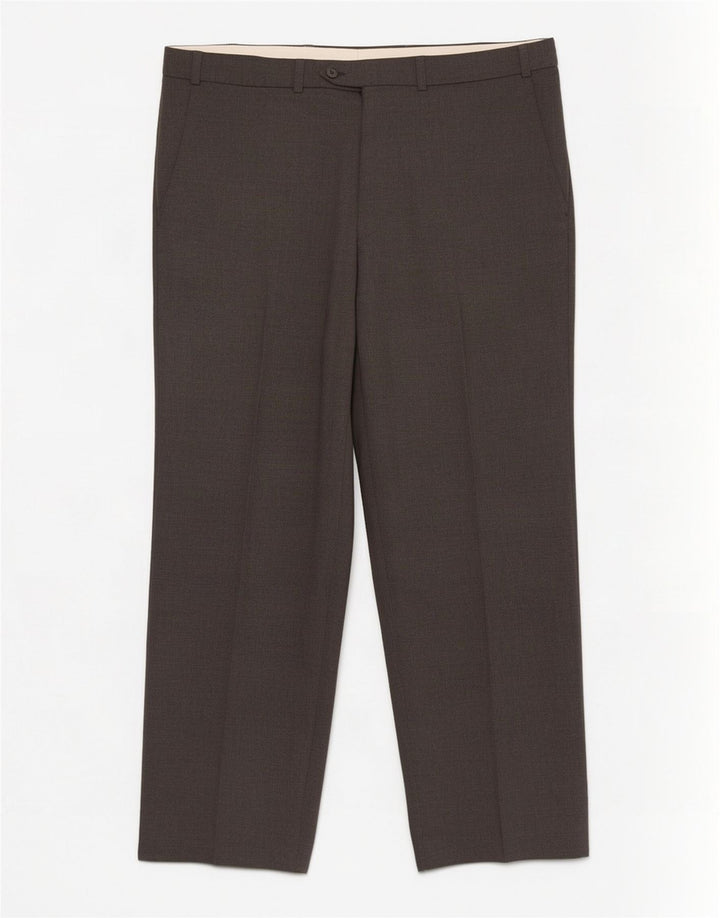 Marks & Spencer Pantalon de Costume Droit Homme W36 L29 Gris Polyester