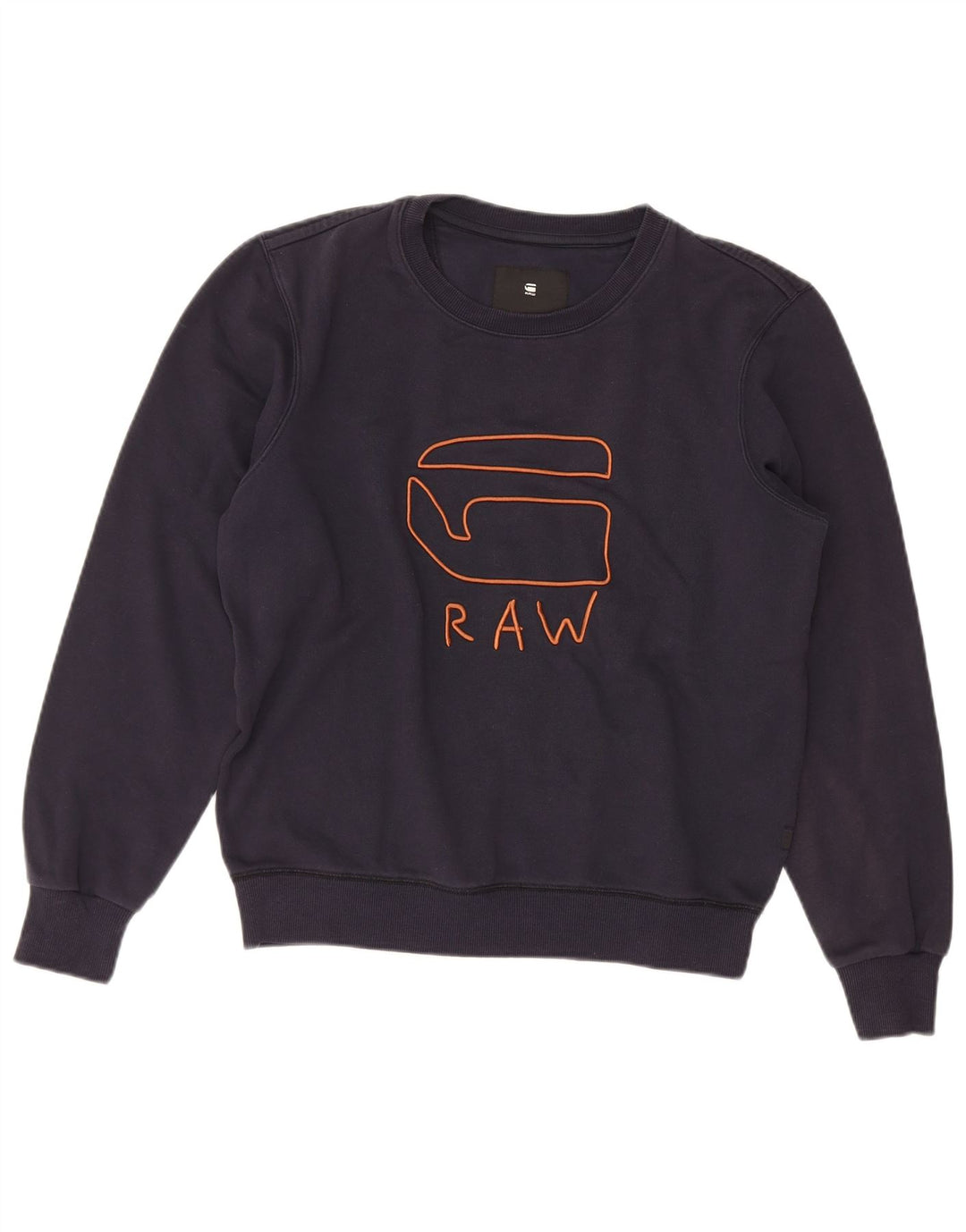 G-STAR Mens Graphic Sweatshirt Jumper Medium Navy Blue Cotton