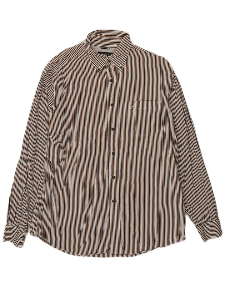 Nautica Chemise Homme Large Coton Rayé Multicolore