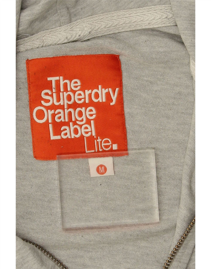 Superdry Sweat à Capuche Zippé Homme Gris Moyen Coton