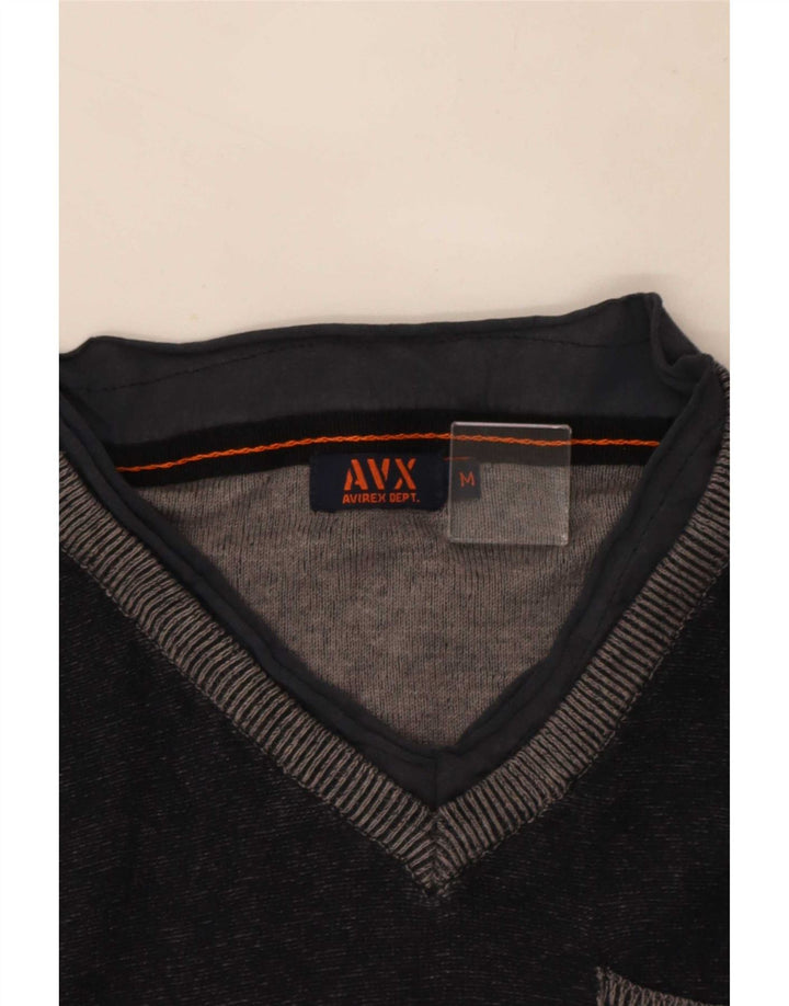 Avirex Pull col V Homme Bleu Marine Moyen